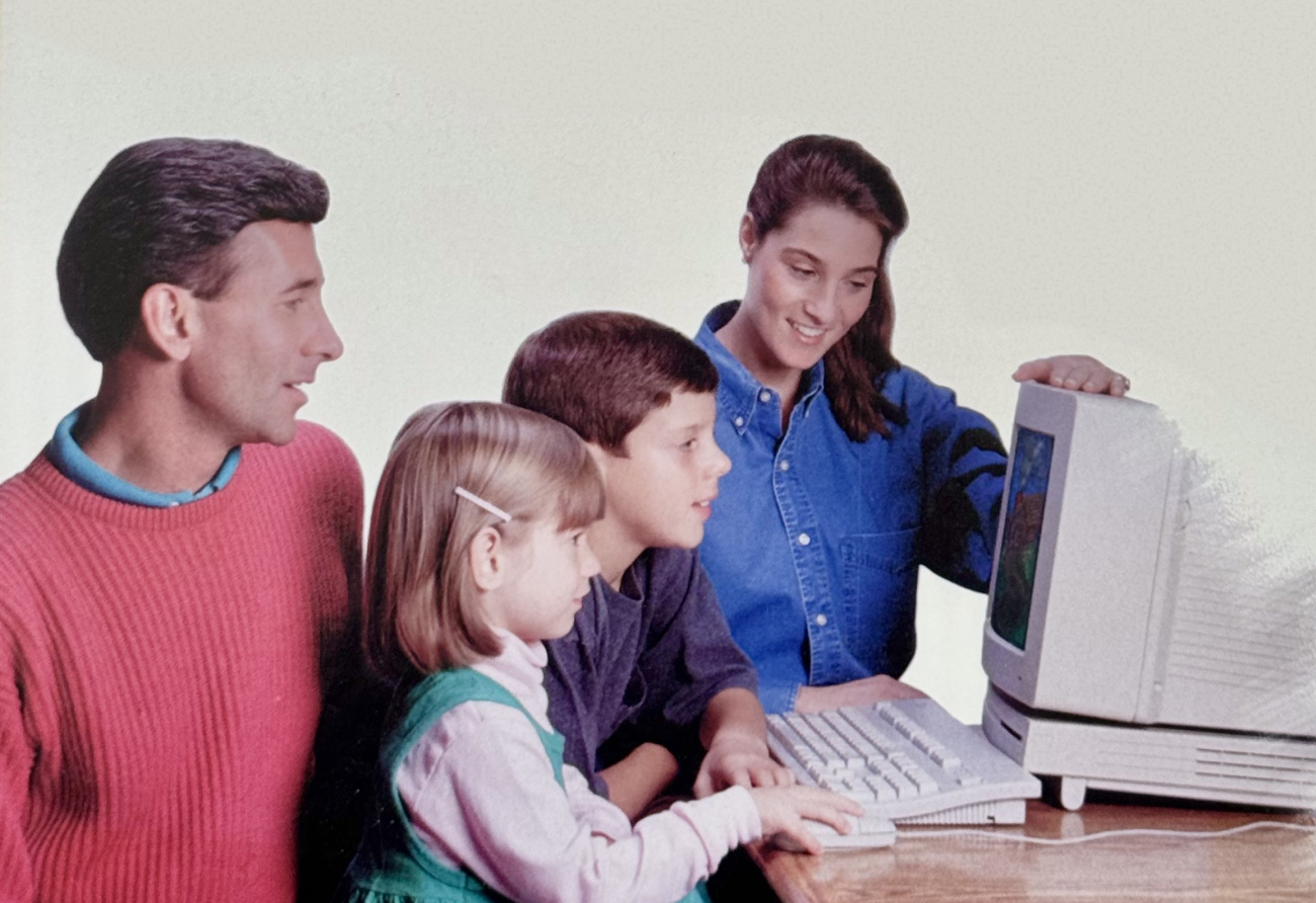 The author as a child, in an advertisement